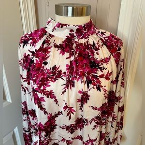 ANN KLEIN Floral Blouse
